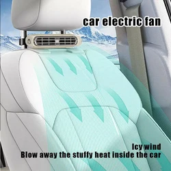 Car Headrest Cooling Air Fan 3 Speeds Adjustable Car Interior Rear Headrest Fan Cooler Air Cooling Fan Summer Car Accessories