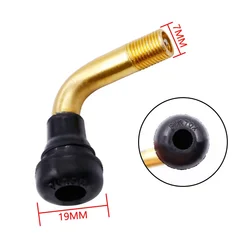 Enhanced Copper Tubeless Tire Valve Elbow for Motorcycles and Electric Bikes (19mm)