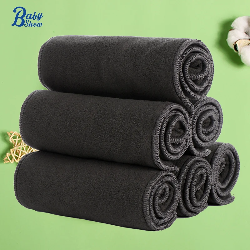 

Babyshow 4-слойный подгузник с бамбуковым углем, экологически чистые подгузники, многоразовые моющиеся подгузники 13,5*35 см