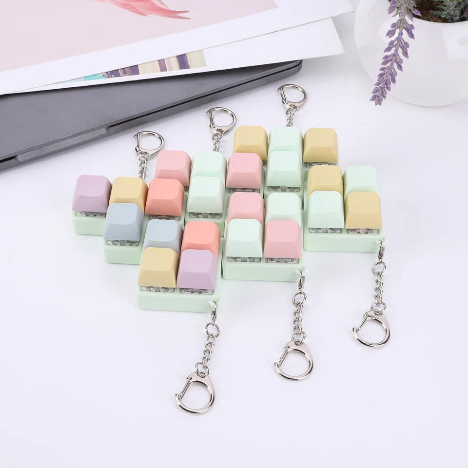 Mechanical Keyboard Fidget Clicker Stress Relief Keychain