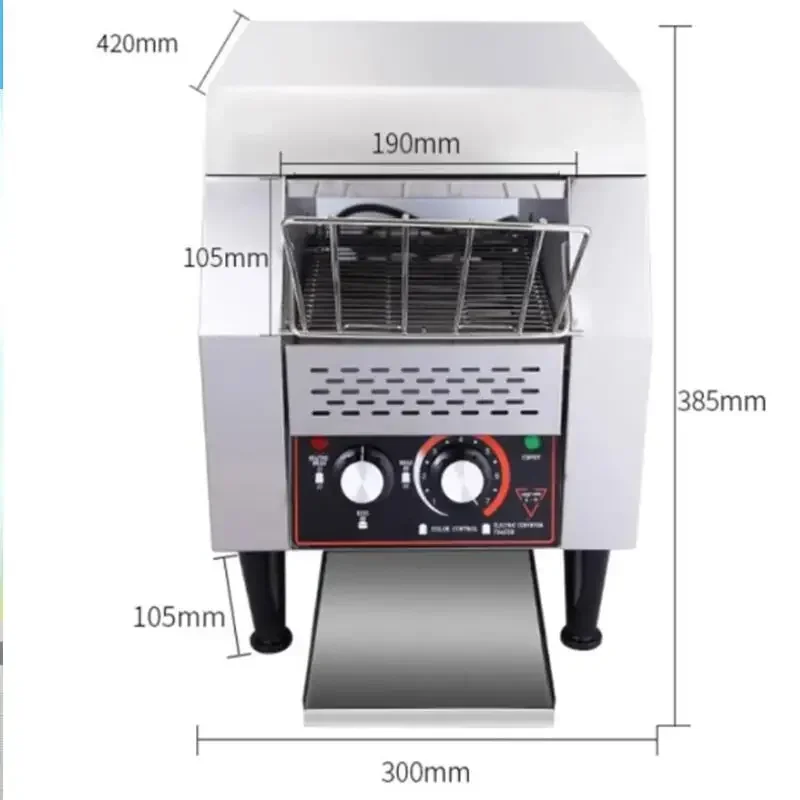 ATS-150 Commercial Chain Crawler Heating Machine Fully Automatic Sandwich Toaster 220V 1300W