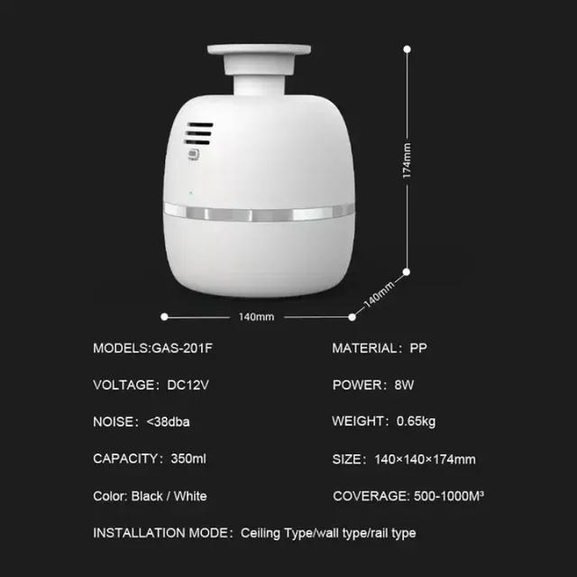 Bluetooth Control Aroma Diffuser Hotel Electric Aromatic Oasis Essential Oil Diffuser Ceiling Scent Machine Smart Home Fragrance 6