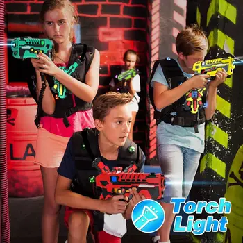 VATOS Upgrade Data Sync Laser Tag Guns Vests x4 Electric Infrared Guns Shooting Game Set Toy for Kids Teens Indoor Outdoor Games 5