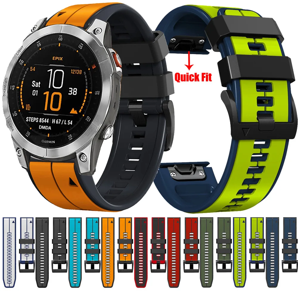 

Быстросъемный силиконовый браслет для Garmin Enduro/Epix/MARQ, 26 мм, 22 мм