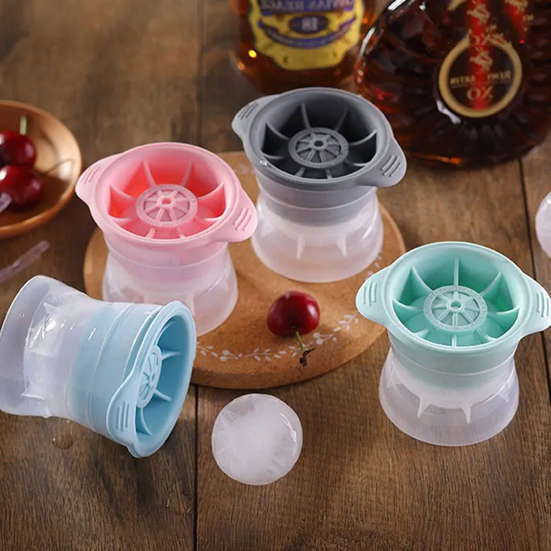 Silicone Sphere Ice Cube Mold Kitchen Stackable Slow Melting DIY Ice Ball Round Jelly Making Mould For Cocktail Whiskey Drink silicone ice cube maker