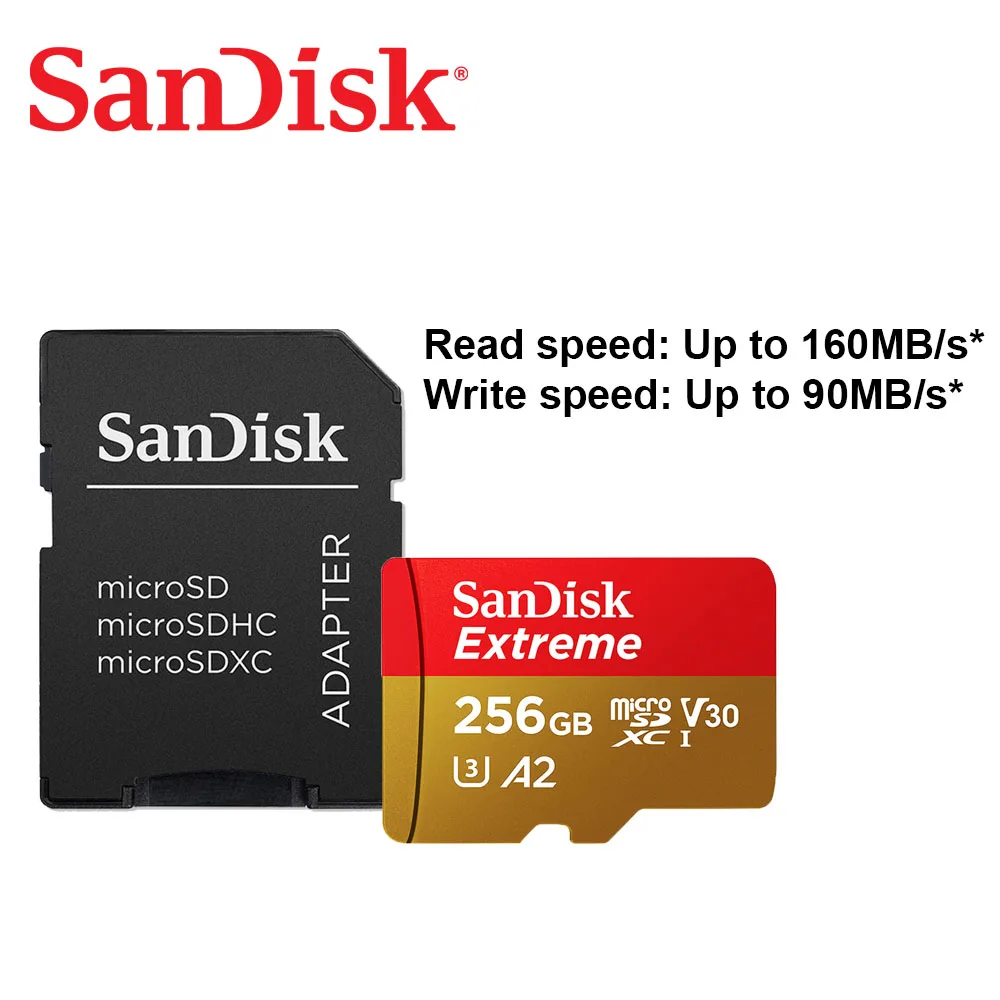 New SanDisk Micro SD memory Card A1 A2 microSDHC microSDXC Card C10 U3 4K HD Trans Flash Cards for Game DJI Camera Phone TF Card 