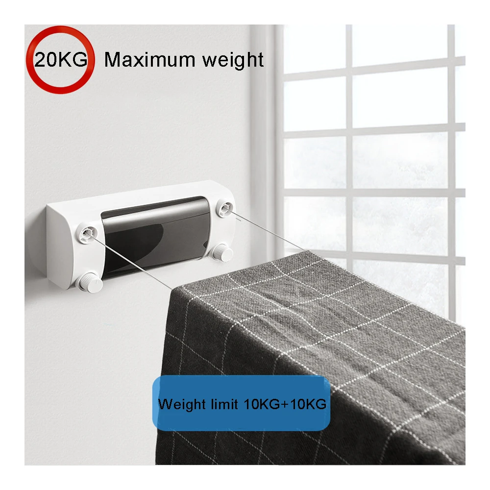 Clothesline retractable Balcony accessories Folding Wall laundry dryer