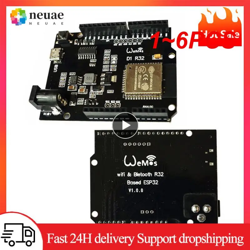 

Макетная плата Wemos D1 Mini Arduino R3 D1 R32, беспроводная плата для разработки с Wi-Fi, CH340, 4 м памяти, 1 ~ 6 шт.