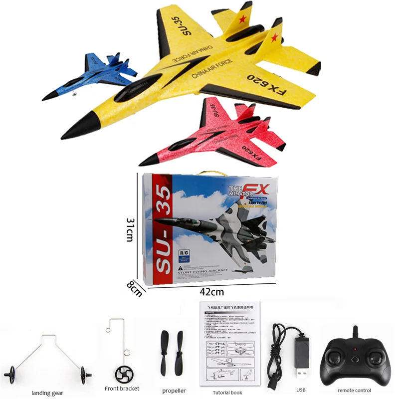 Controle Remoto Planador Avião, EPP Espuma Brinquedos, RC Fighter Hobby  Plane, Mão Jogando, SU-35, 2.4G - AliExpress