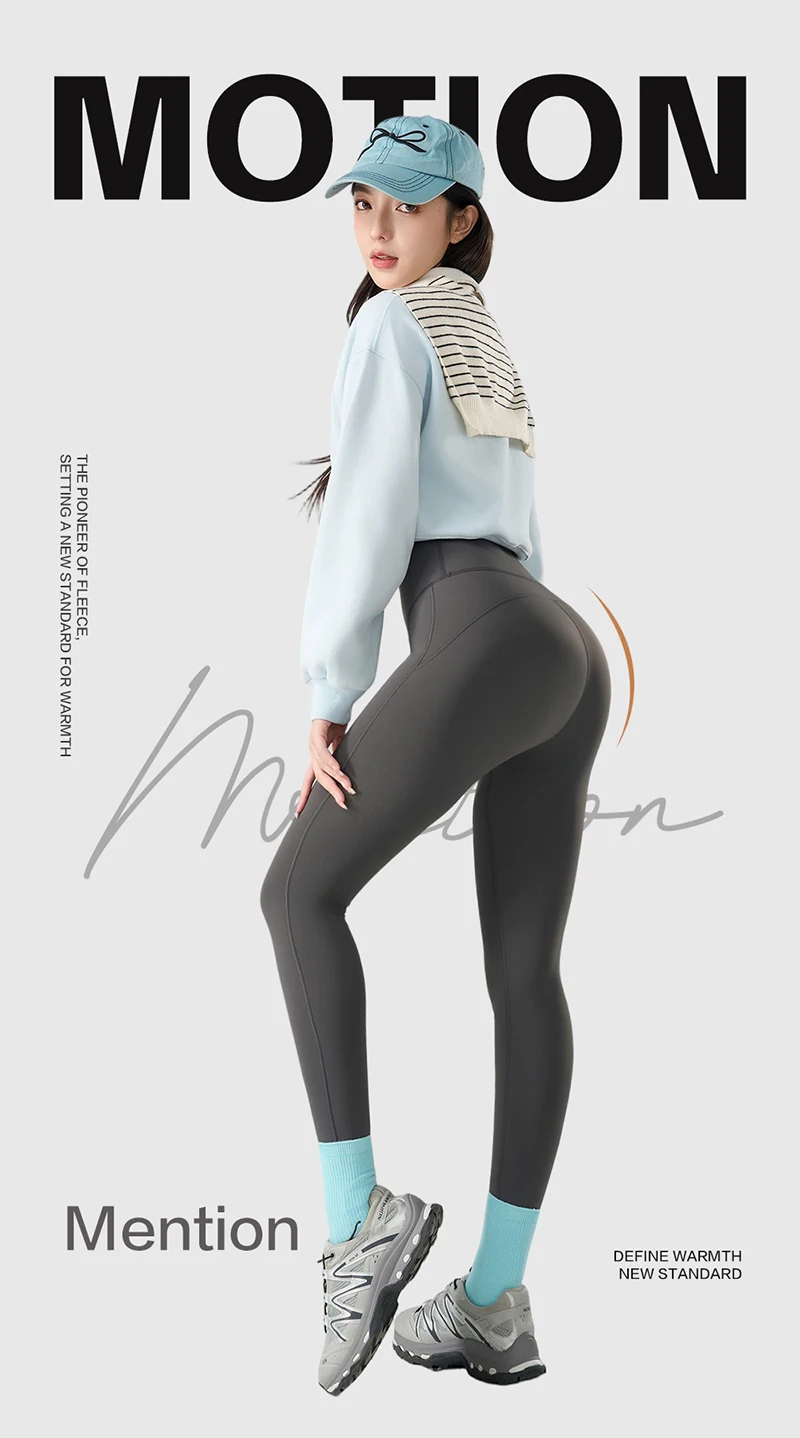 BIVIGAOS Autumn Winter 3D Butt Sharkskin Warm Yoga Leggings Women's Stretch Slim Brushed Light Fleece Fitness Sport Leggings S142a2c03483a44d49e439fa73ae36c94L