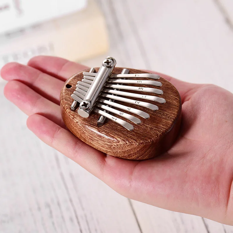 Mini Kalimba Thumb Piano Musical Instruments 8 Keys Finger Piano With Lanya