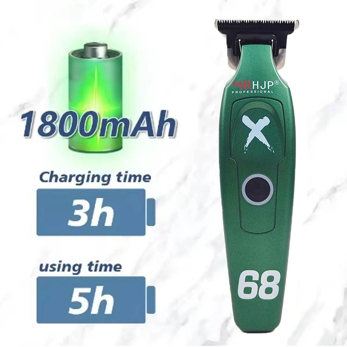 D10 7000RPM 3 Colors Professional Men's Hair Salon Hairdresser Sculpted Push Corner DLC Coating 0 Blades High Speed Low Noise 2