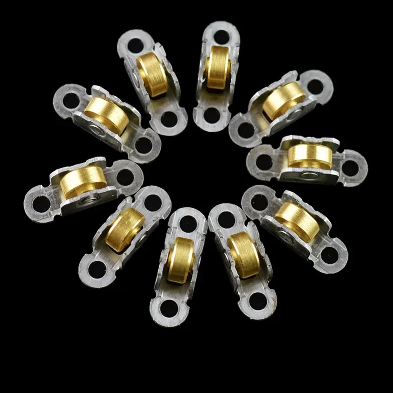 Sliding Door Roller 20pcs/lot Sliding Doors and Windows Rollers Pulley Metal Window Pulley Heavy Bearing Rollers Panning Cupboard Door Wheels