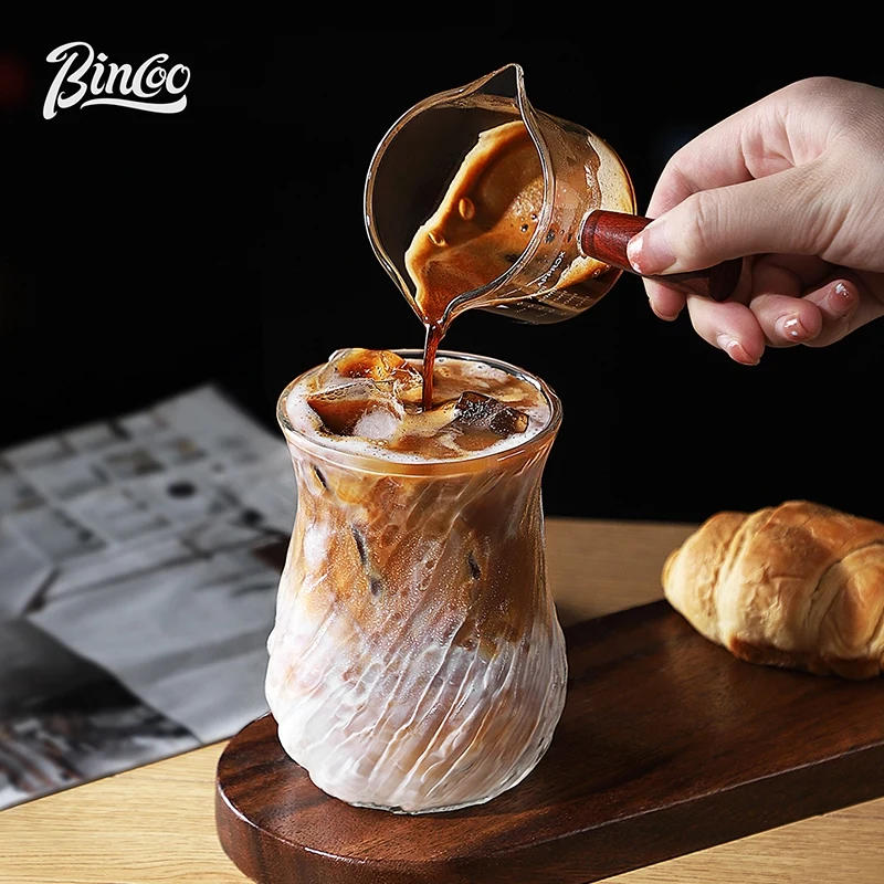 بينكو فنجان قهوة زجاجي مضلع
