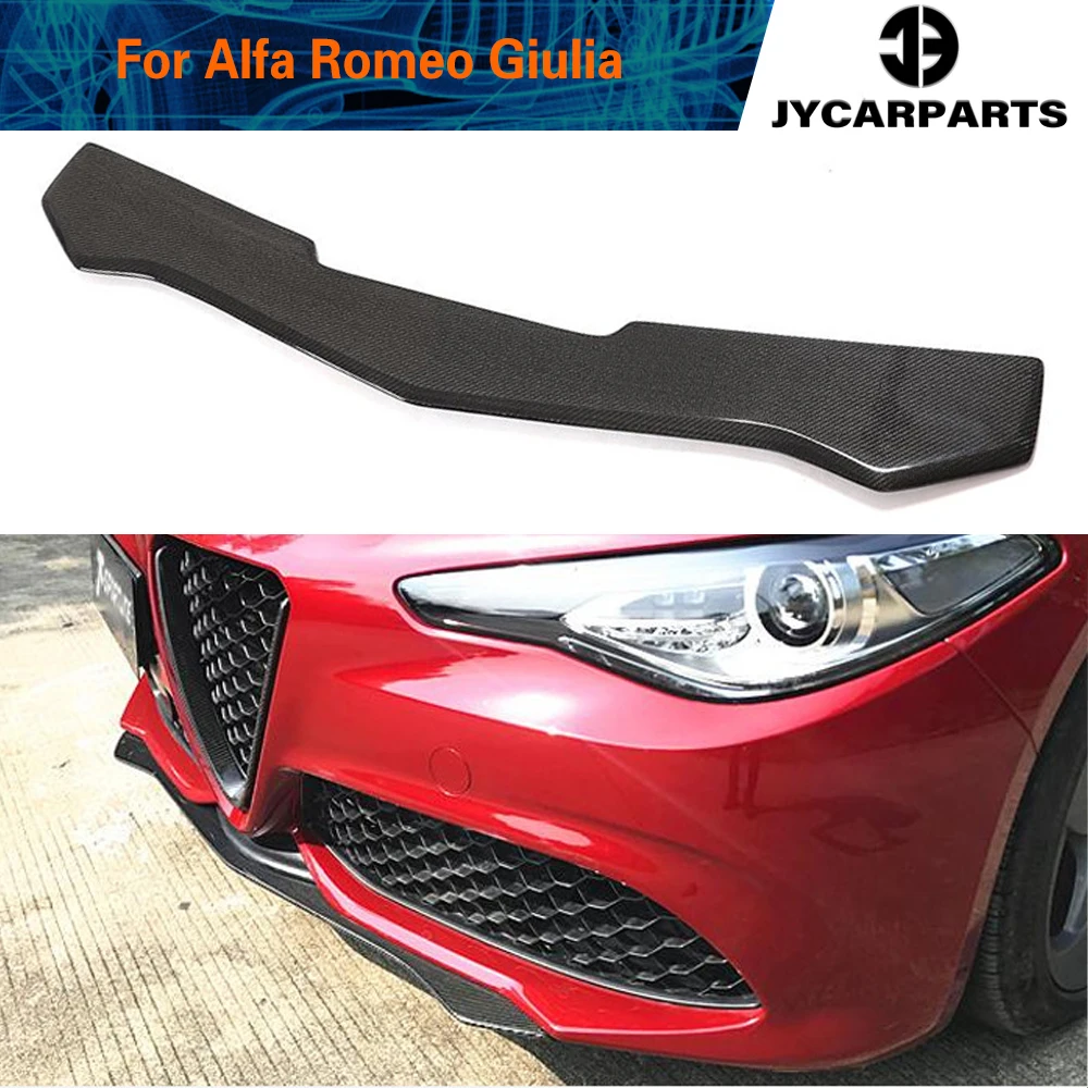 

Front Bumper Lip Chin Splitters Apron Cupwings for Alfa Romeo Giulia Quadrifoglio Base Sedan 4-Door 2015 - 2018 Carbon Fiber