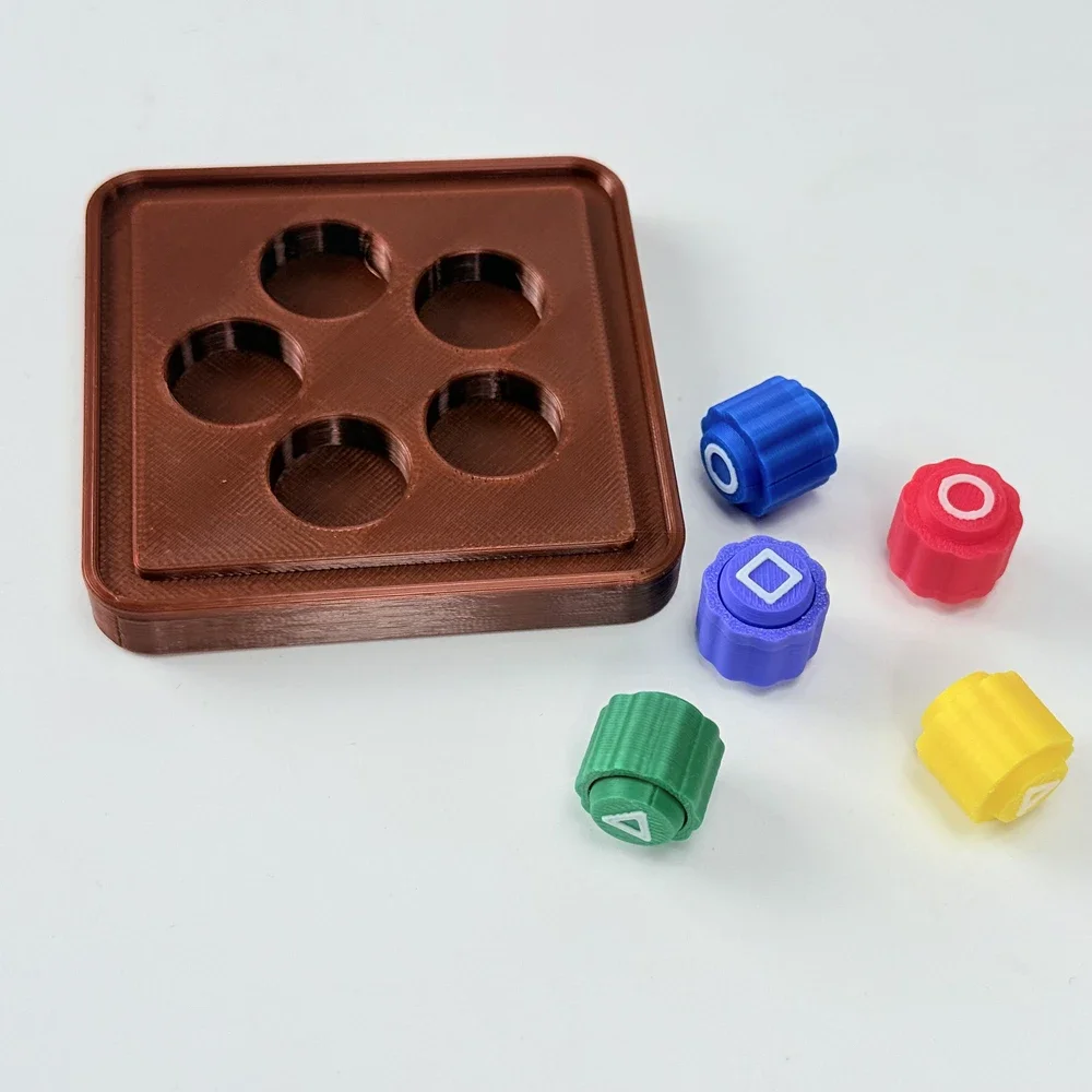 3D Printed Toy Miniature Figurines Ornament Crafts Board Game Accessories 3d Printing Calamari Game Dice Party Game Props Square Circle Triangle Printing Bar Games Party Props Korean Film Play