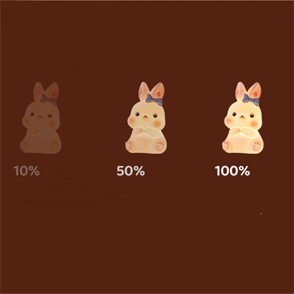 Description Picture 2 of itemNew Product Rabbit Night Light Cute Rabbit USB Remote Control Silicone Pat Light Novelty lamp