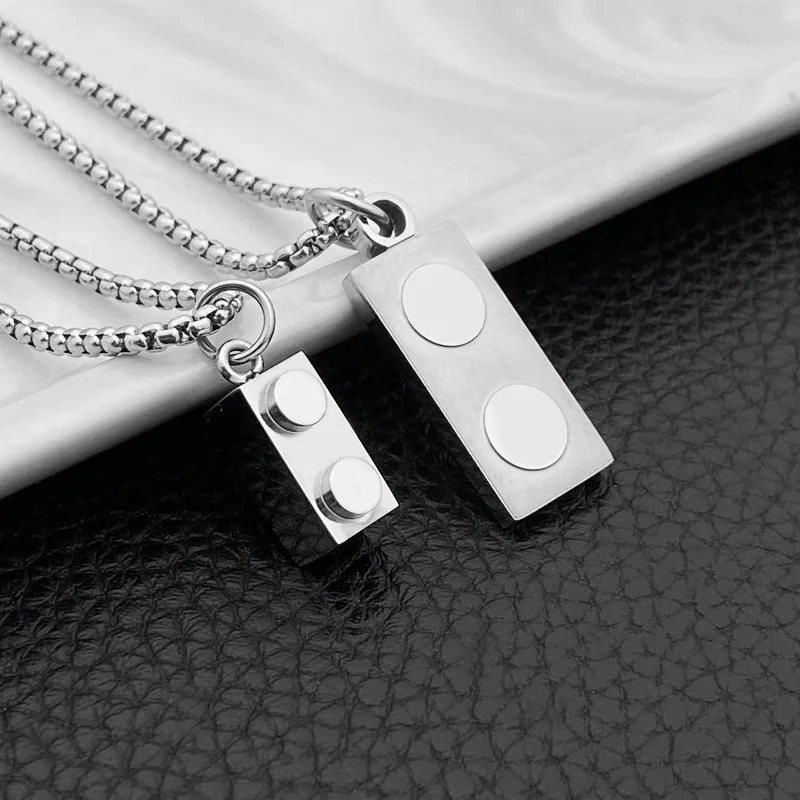 2023 New Lego Granular Necklace Hip Hop Versatile Couple Collar