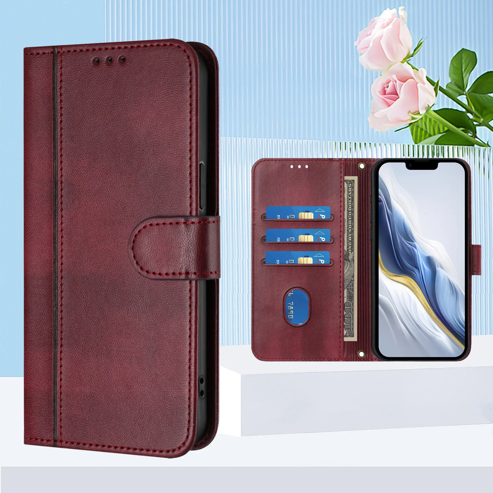 Vintage Leather Classic Wallet Flip Cover with Card Holder