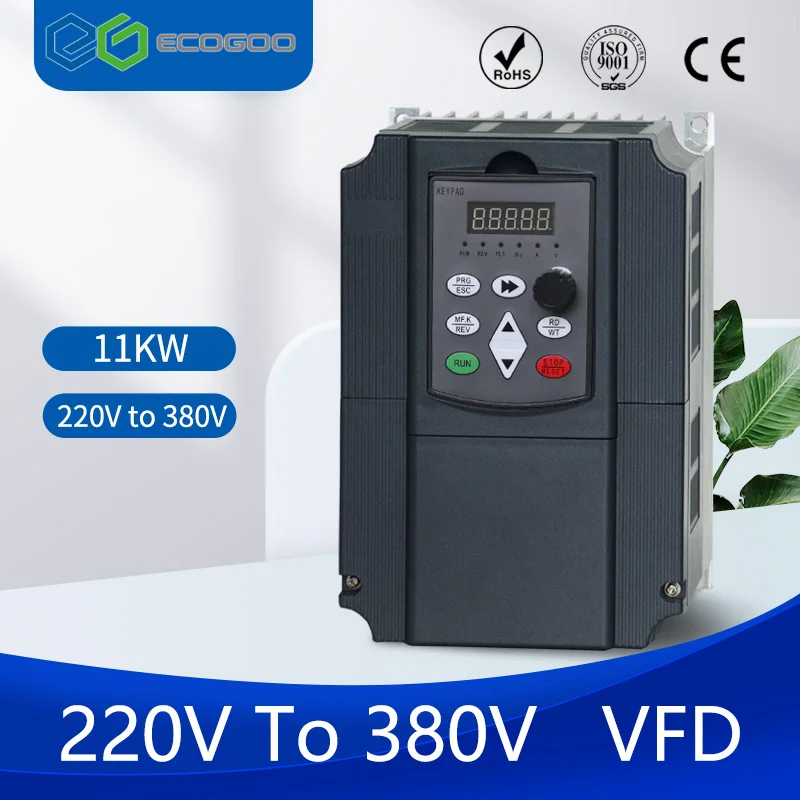 7.5 Kw / 11 Kw Inverter Di Frequenza Da 220V A 380V Ingresso 1 Fase 220V Uscita 3 Fasi 380V