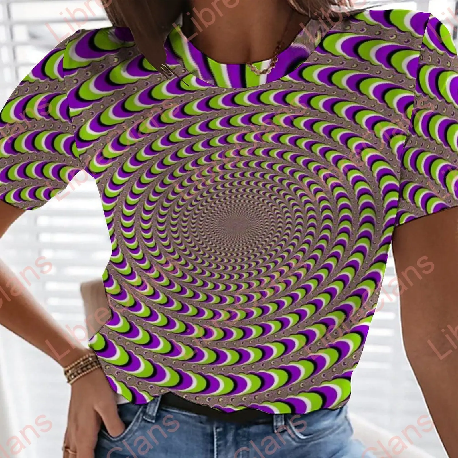 psychedelic-optical-illusion-3d-print-t-shirt-oversized-female-clothing