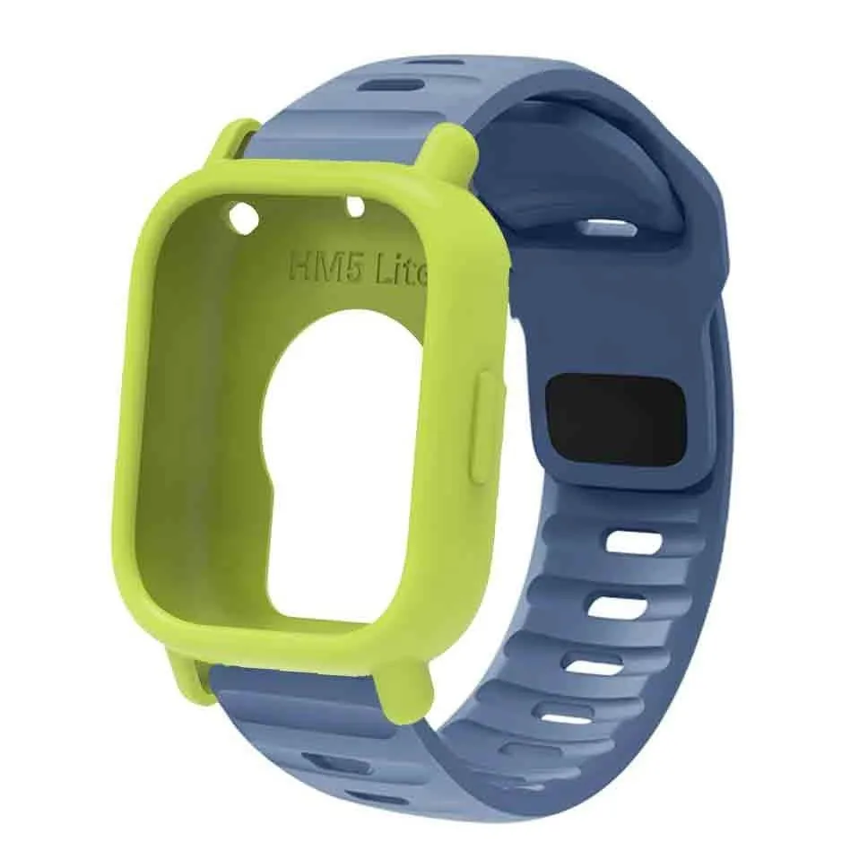Silicone Strap & Bumper Cover for Smartwatch - Sporty Replacement Wristband Protector