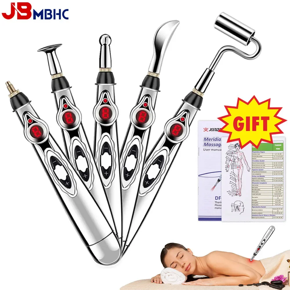Penna Per Massaggio Con Punto Di Agopuntura Elettrica Terapia Laser Penna Per Energia Meridiana Elettronica Testa Del Corpo Collo Posteriore Massaggia