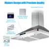 Tieasy 30 inch Wall Mount 700 CFM Touch Button Range Hood USGD1075 2