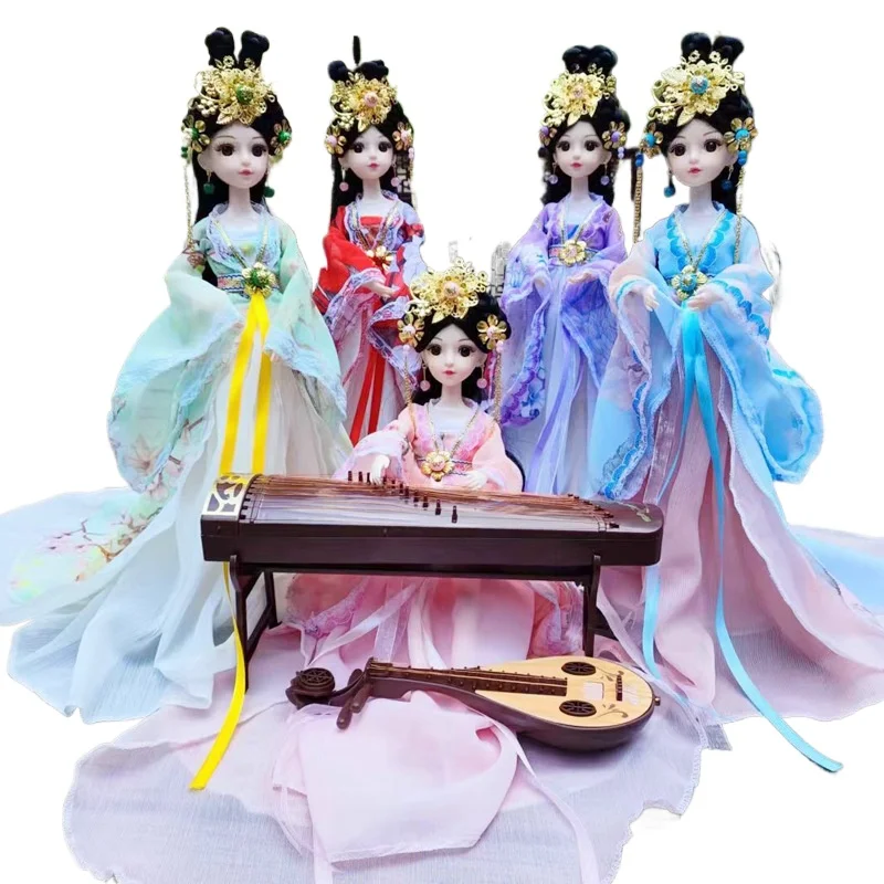 33cm 고대 의상 인형 11 관절 중국 스타일 인형 어린이용 드레스업 장난감