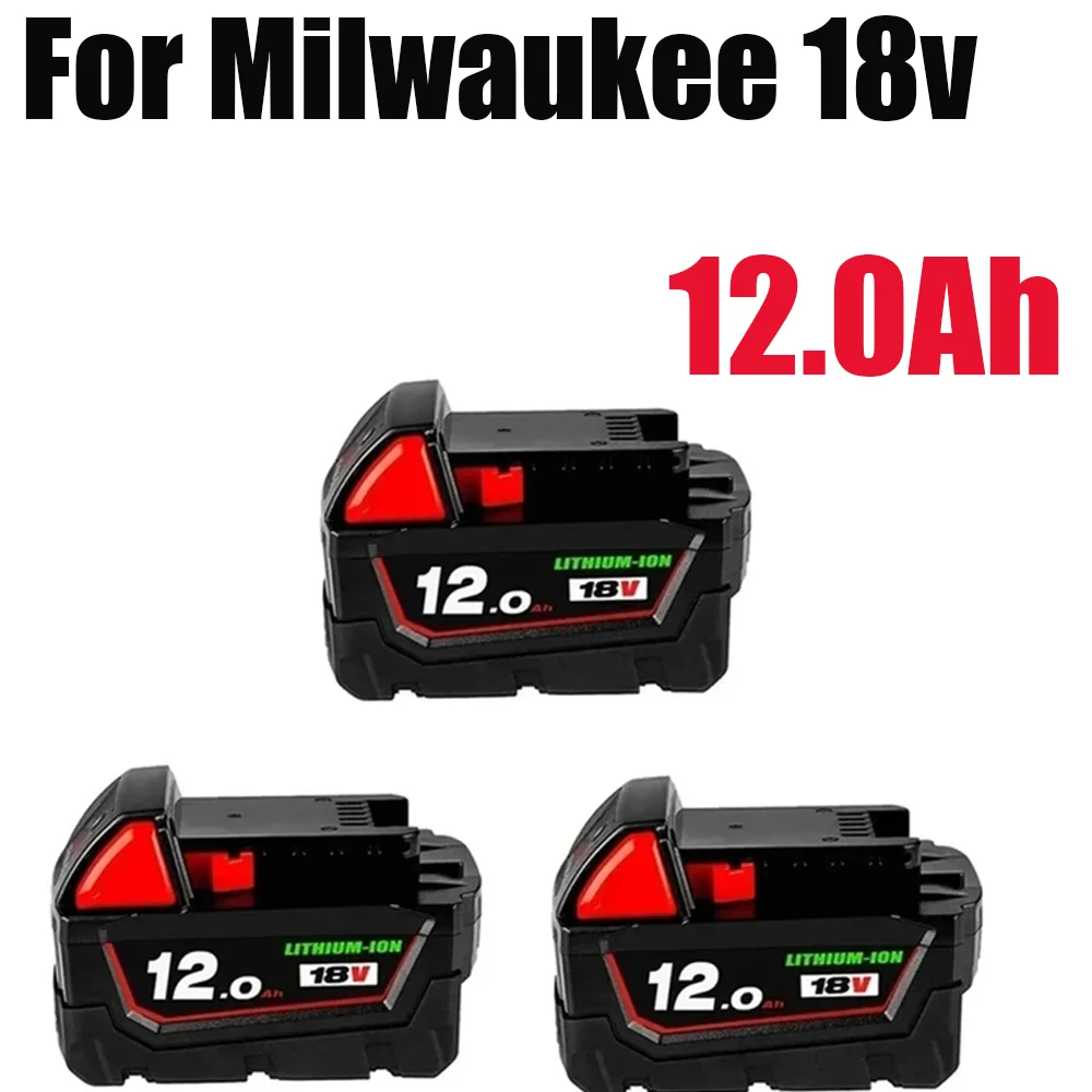 

Заряжаемая аккумуляторная батарея для Milwaukee,18V,12.0Ah,M18, XC, 48-11-1860,48-11-1850,48-11-11-1840, 48-11-1820