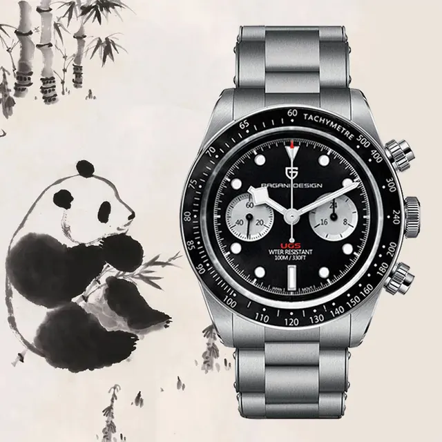 PAGANI DESIGN Men's Watch Panda Chronograph Luxury Quartz Wrist Watches Japanese Movement Sapphire Mirror 10Bar Waterproof Clock 1