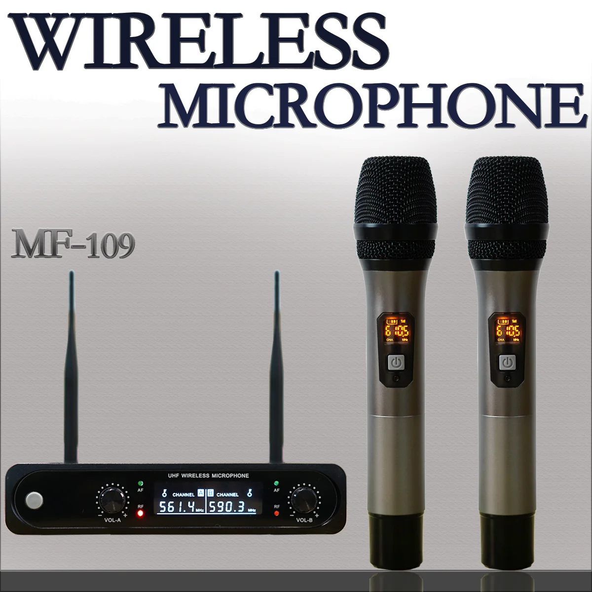 MF109UHFprofessionalwirelessmicrophone30X2ChannelsSelectable