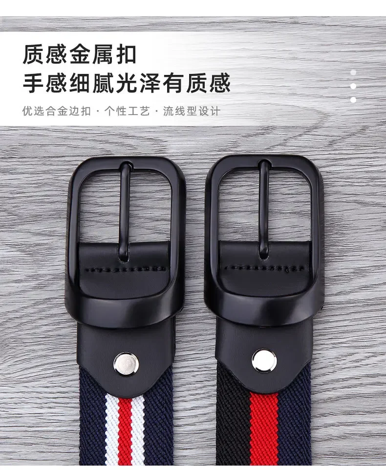 3.5cm Men's Fabric Canvas Webbing Man Belt for student Designer Men Leisure Trousers Belt for Jeans Belts Male Waist Belts