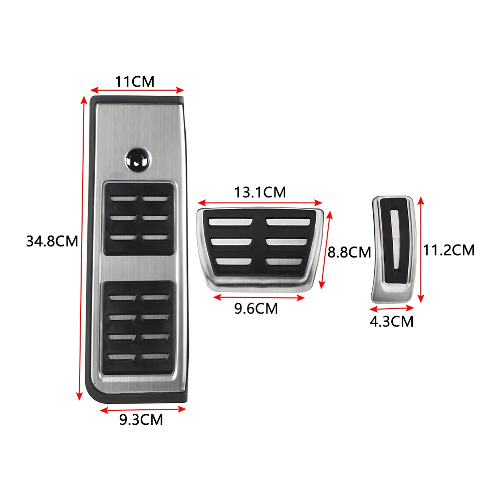 Audi A4 B9 A5 F5 Sedan Avant Sport Automatic Stainless Steel Fuel Brake Footrest Pedal Cover car accessories,car pedals,pedal cover,stainless steel pedal cover