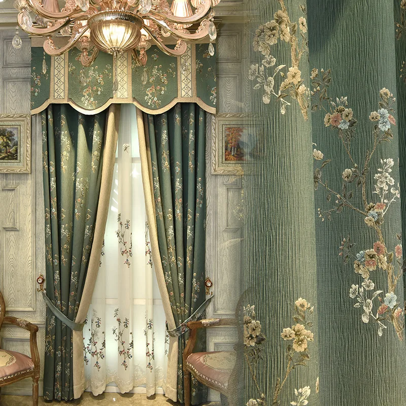 

Curtains for Living Dining Room Bedroom European Style French Style American Style Villa High Precision Silk Jacquard Windows