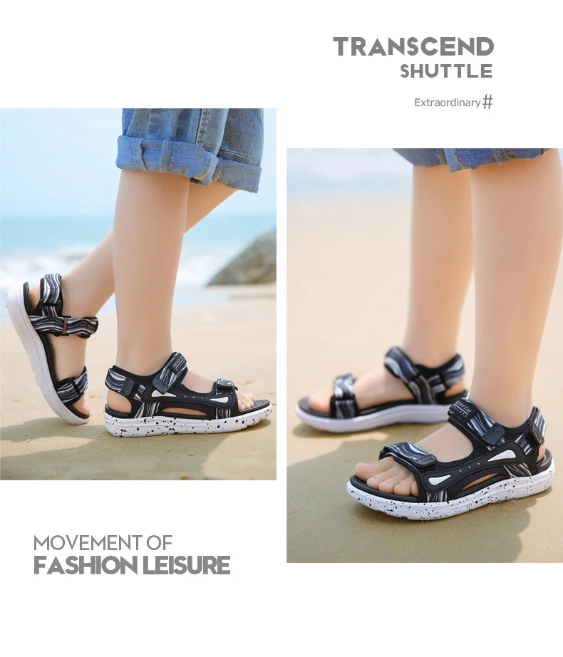 girl princess shoes Spring Summer Brand Kids Sandals Boys Girls Beach Shoes Breathable Flat Sandals PU Leather Children Outdoor Shoes Size 28-41 extra wide children's shoes