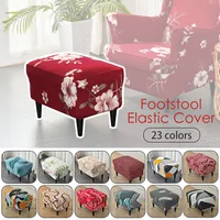 Ottoman Stool Covers Spandex Rectangle Stretch Stool Cover All-inclusive Footstool Sofa Footrest Slipcover Furniture Protector 2
