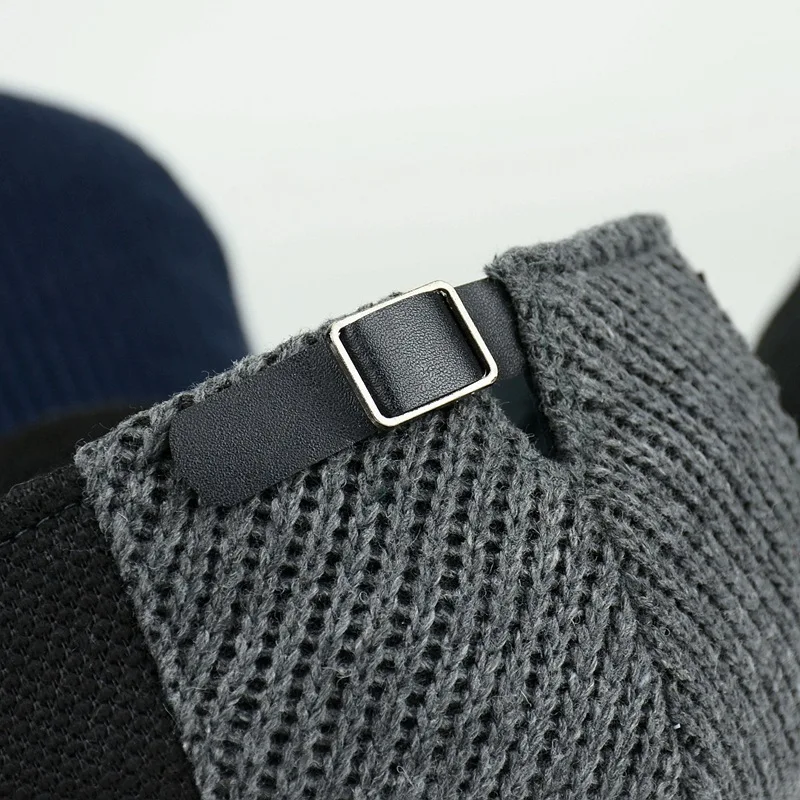 Newsboy Hat Men Thick Autumn Winter Vintage Herringbone Octagon Cap Casual knitted Berets Gatsby Flat Hat Color Matching