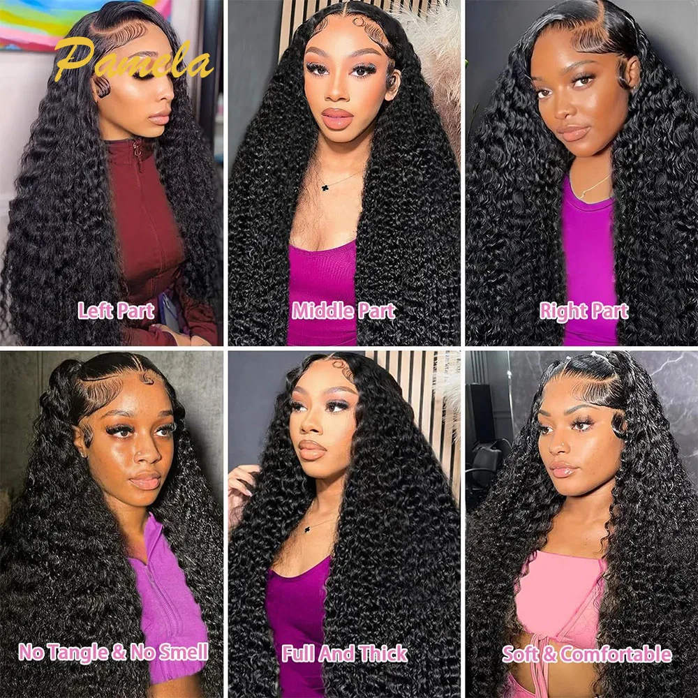 250 Density Burmese Curly Hair Wig 13x4 Transparent Lace Front Human Hair Wig Glueless Wigs Human Hair Preplucked Ready To Wear