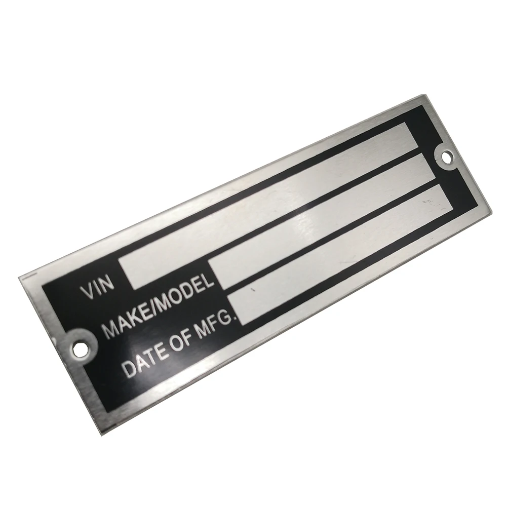 Car ID Tag Plate VIN SERIAL ID TAG PLATE DATA BLANK CAR TRUCK HOT ROD EQUIPMENT TRAILER MAKE/MODE car id tag plate