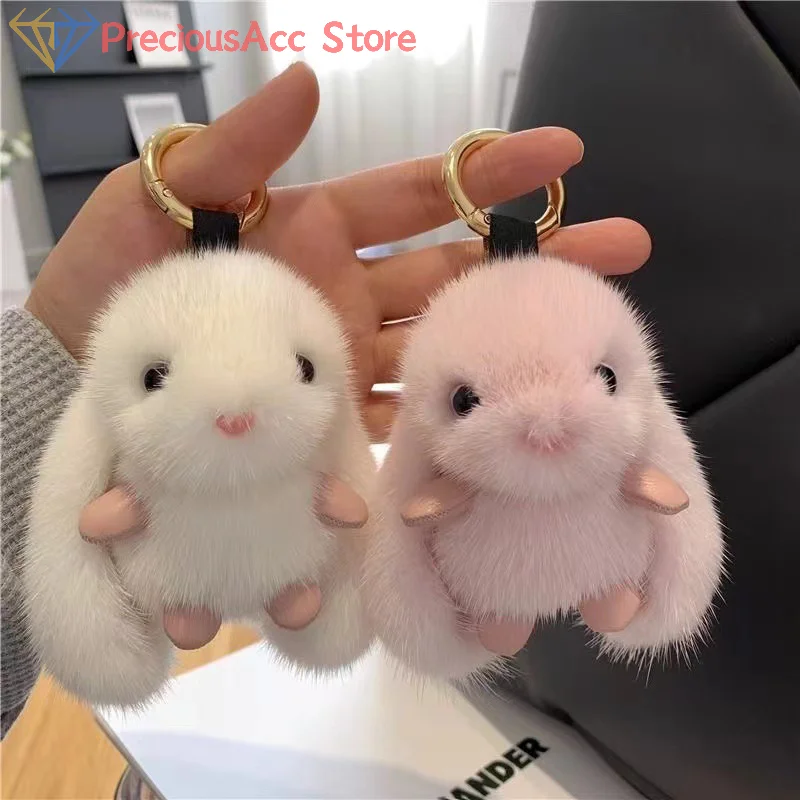 Portachiavi Coniglio Morbidissimo: Maxi Peluche Soffice Per Chiavi, Borsa E Auto - Regalo Simpatico Per Ragazze