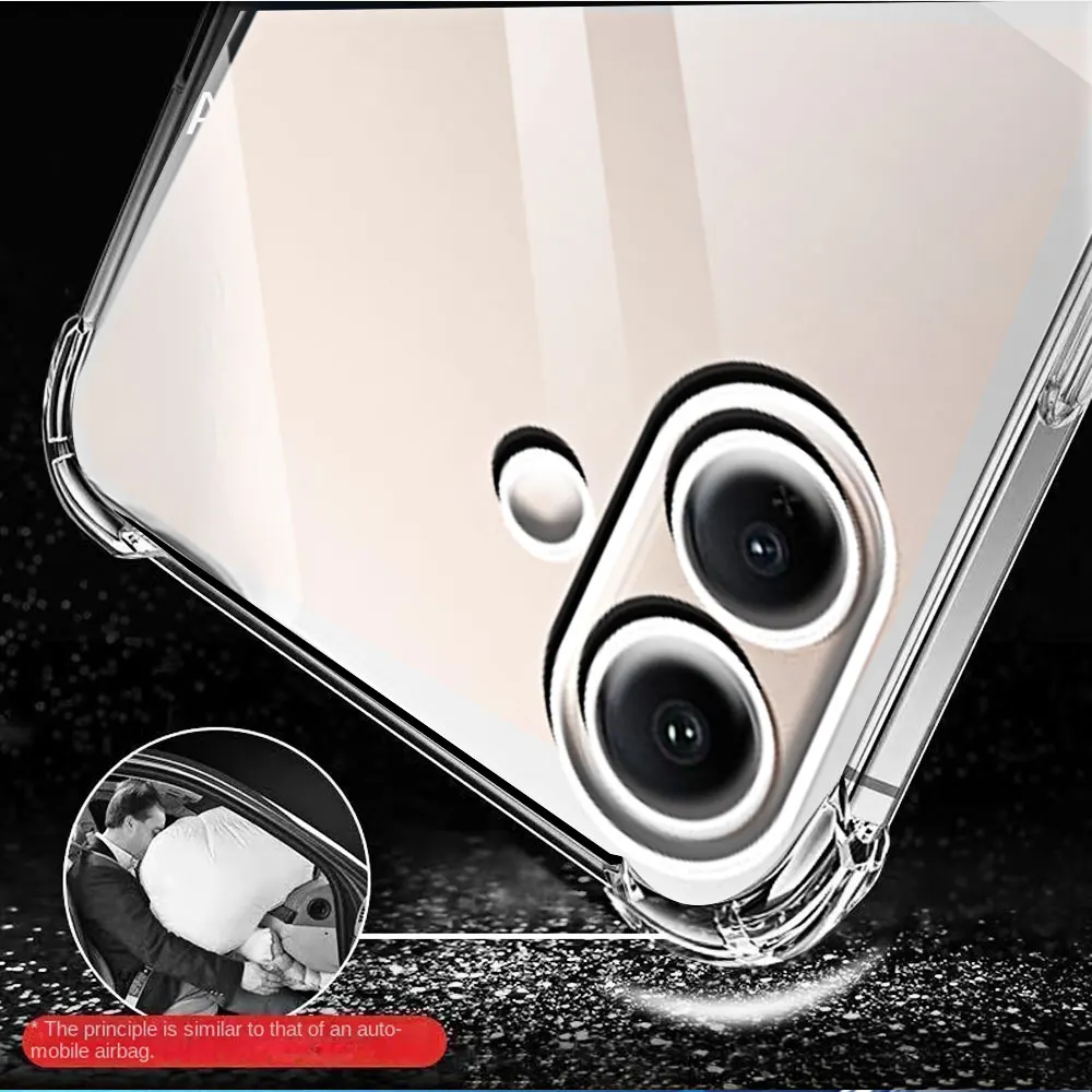 Shockproof Transparent Clear Soft TPU Phone Case with Protective Back Cover