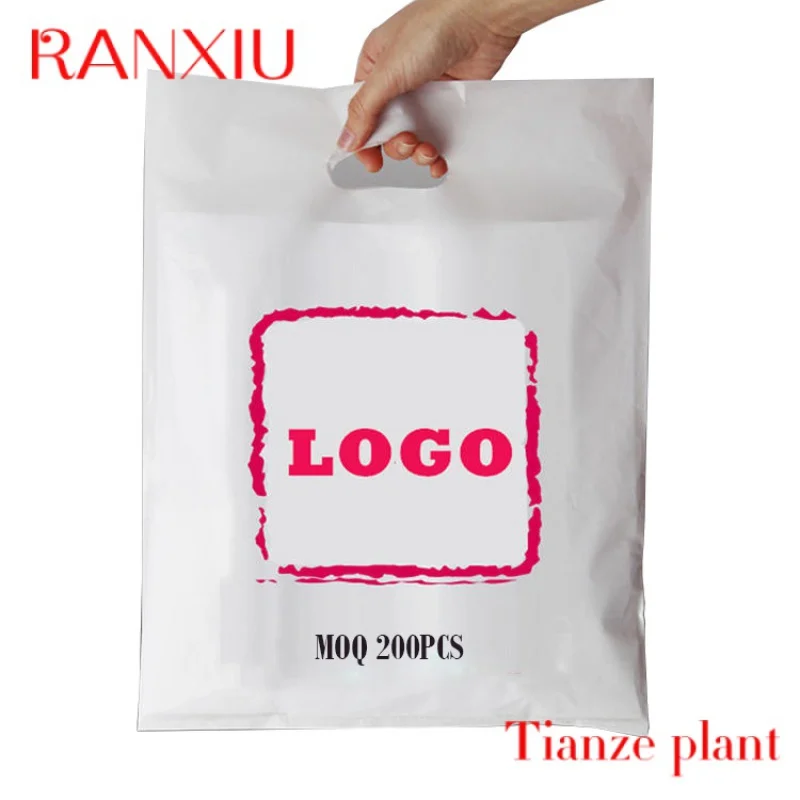 

Пользовательский дизайн логотипа LDPE/HDPE ручка пластиковый пакет die cut bag shopping bag для одежды/упаковки обуви