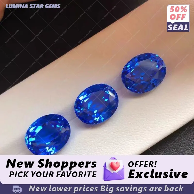 TLab 코발트 스피넬 오벌 컷 15x20mm 23.1캐럿 합성 보석