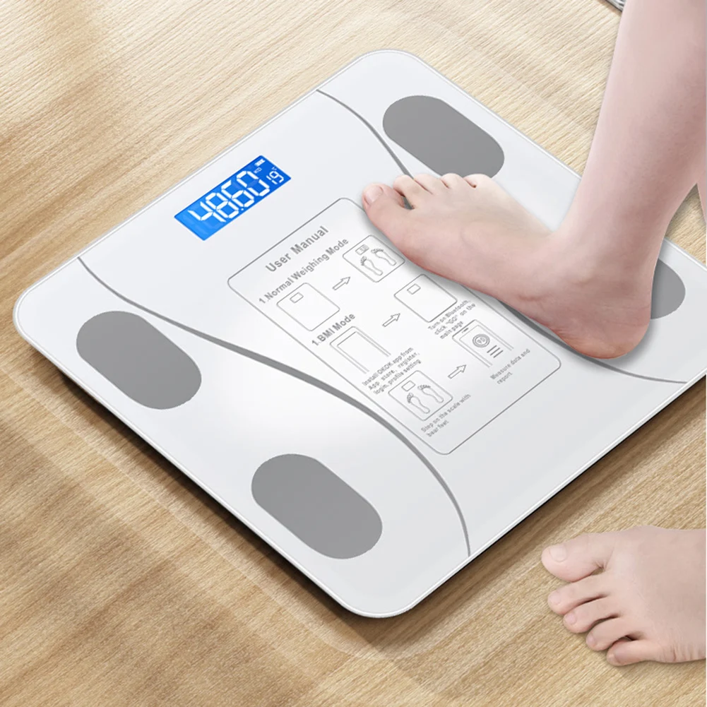 BluetoothSmartBodyScaleBathroomScalesBMIBodyWeightScaleLEDDigitalElectronicWeighing