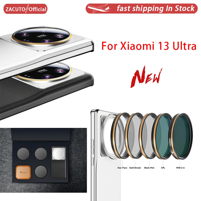 Zacuto Per Xiaomi 13 Filtro Per Telefono Ad Assorbimento Ultra Magnetico Filtro Nd/Cpl/Nebbia Nera/Striscia Blu/Striscia D'Oro/Filtro A Stella
