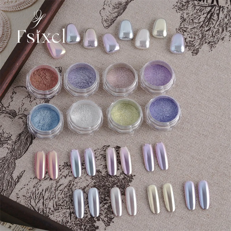 HNDO Summer Aurora Chrome Powder Solid Color Effect for Nail Art Manicure Design Electroplated Luster Pigment Dust