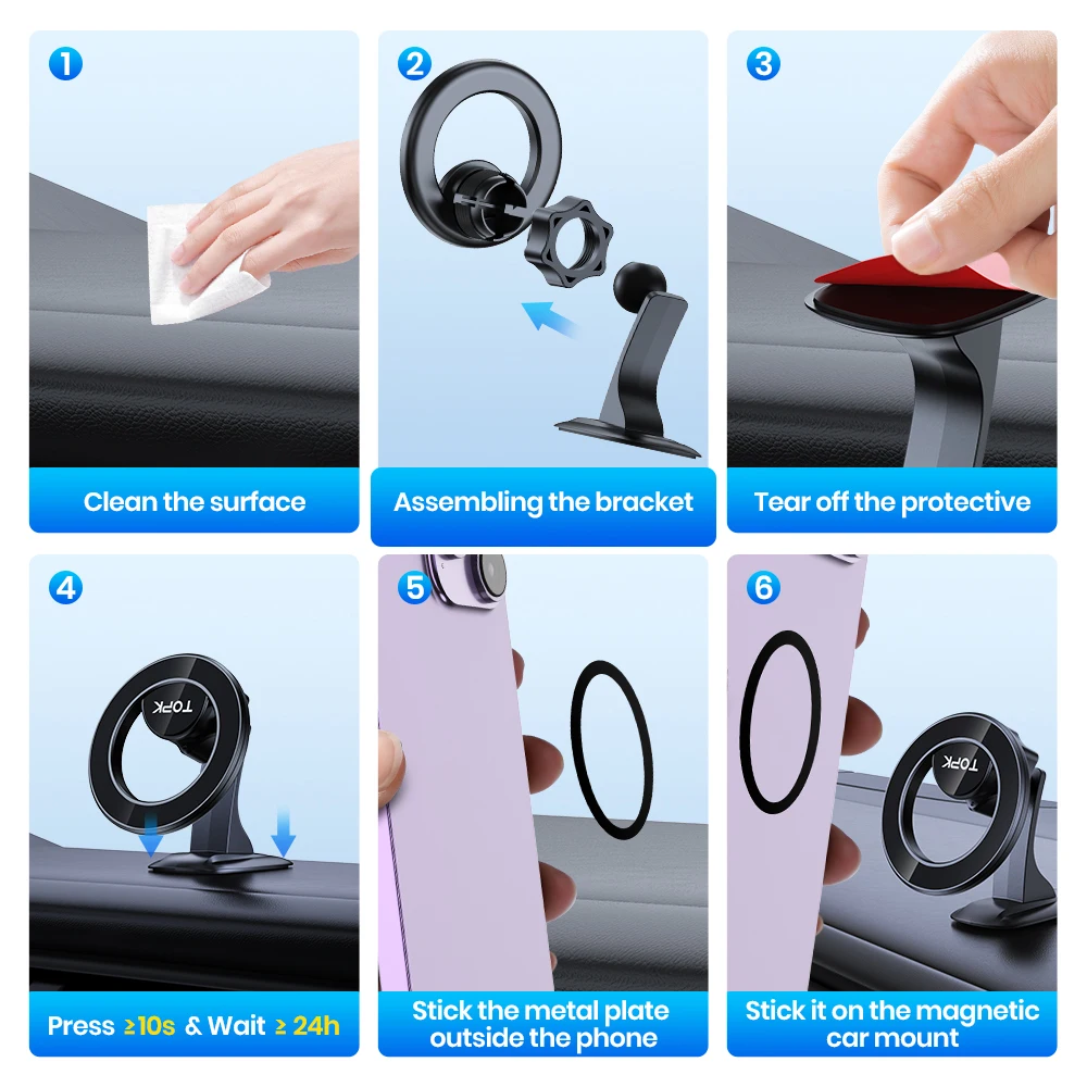 for MagSafe Car Phone Holder Strong Magnet Enhanced Adhesion Resistant to High &