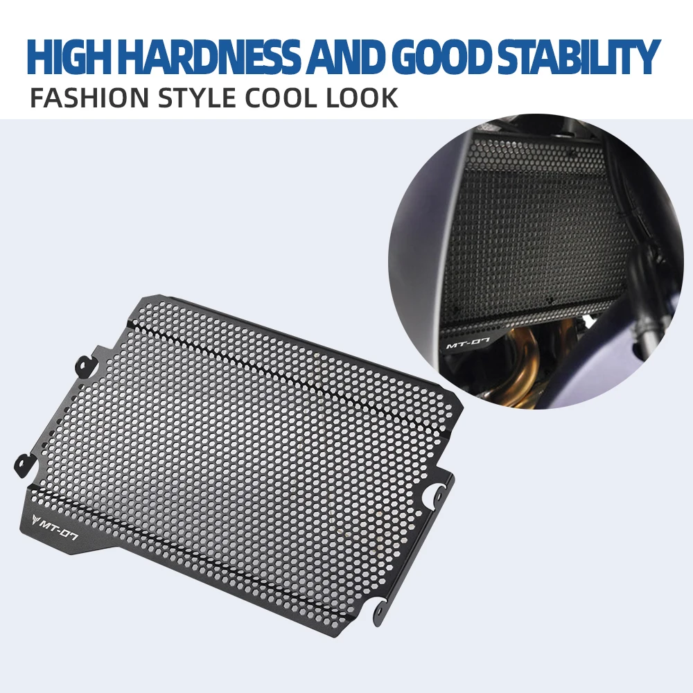 Aluminum Radiator Guard For Yamaha FZ-07 / FZ07 (2014-2025) - CNC Machined Protection With Etched Logo