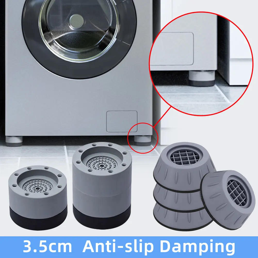 4Pcs Anti Vibration Pads Washing Machine Rubber Feet Legs Mat Anti-vibration Pad Universal Noise-reducing Leg Base for Furniture washing machine pads
